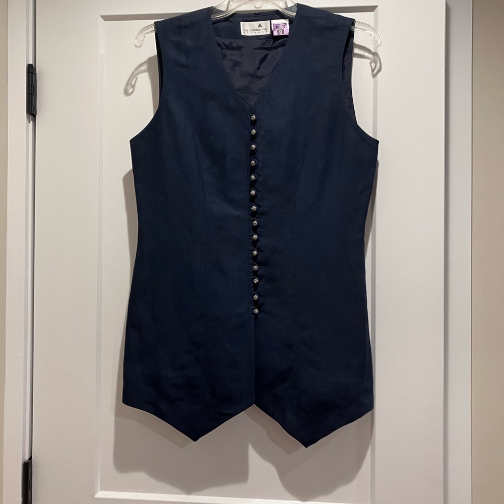 Liz Claiborne Midnight Blue Vest & Skirt Set